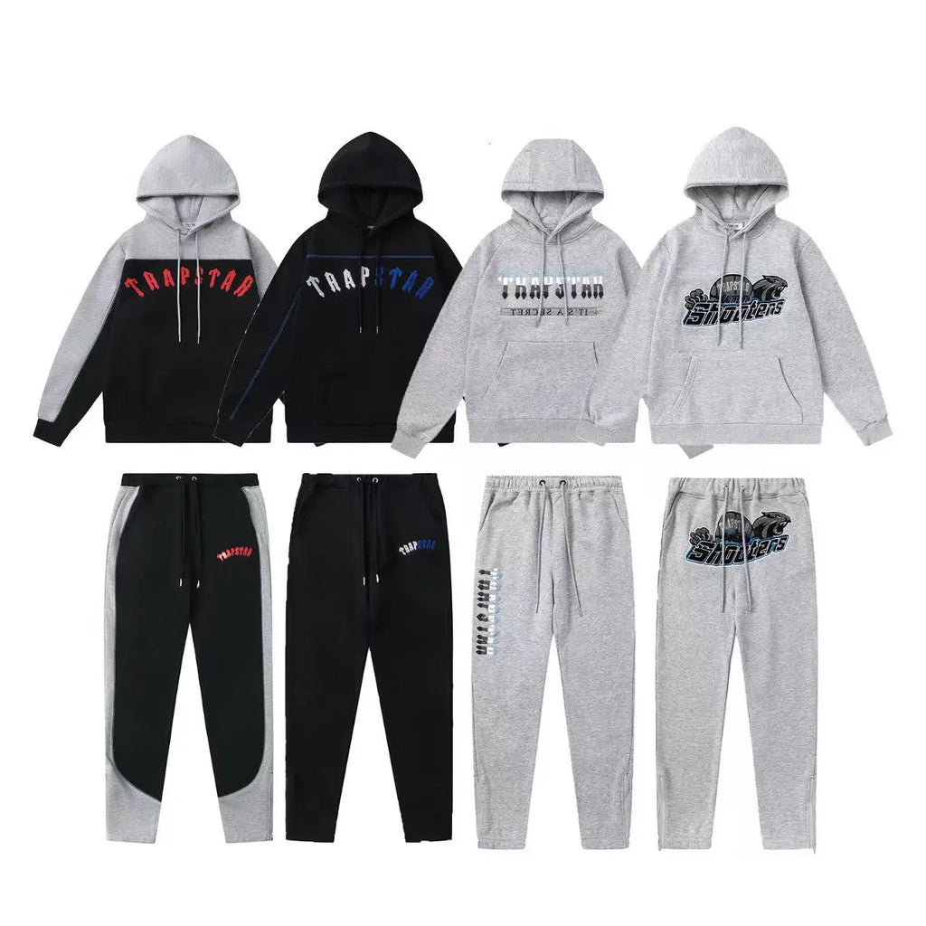 Embroidered Towel Sweatshirt Set Hooded Cotton Long Sleeve Warm Unisex Youth Fashion Winter Collection